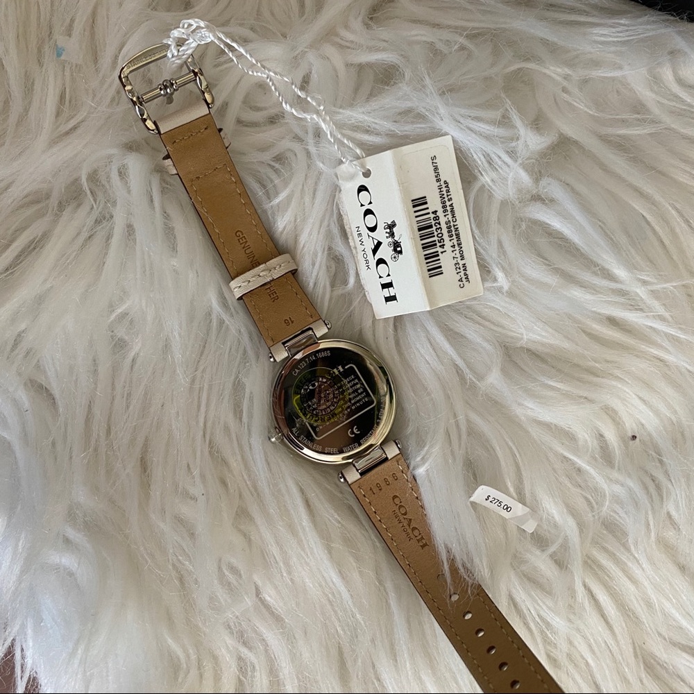 Coach woman park chalk leather 34mm watch - Picture 7 of 13